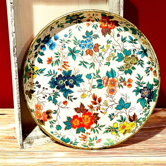 Vintage Retro Floral Serving Tray❤️
